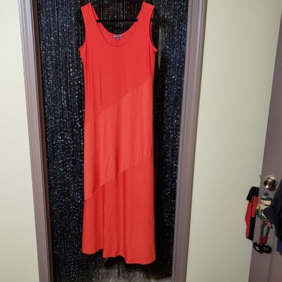 Jessica London Full Length Maxi Tank Dress Red - Picture 2 of 5